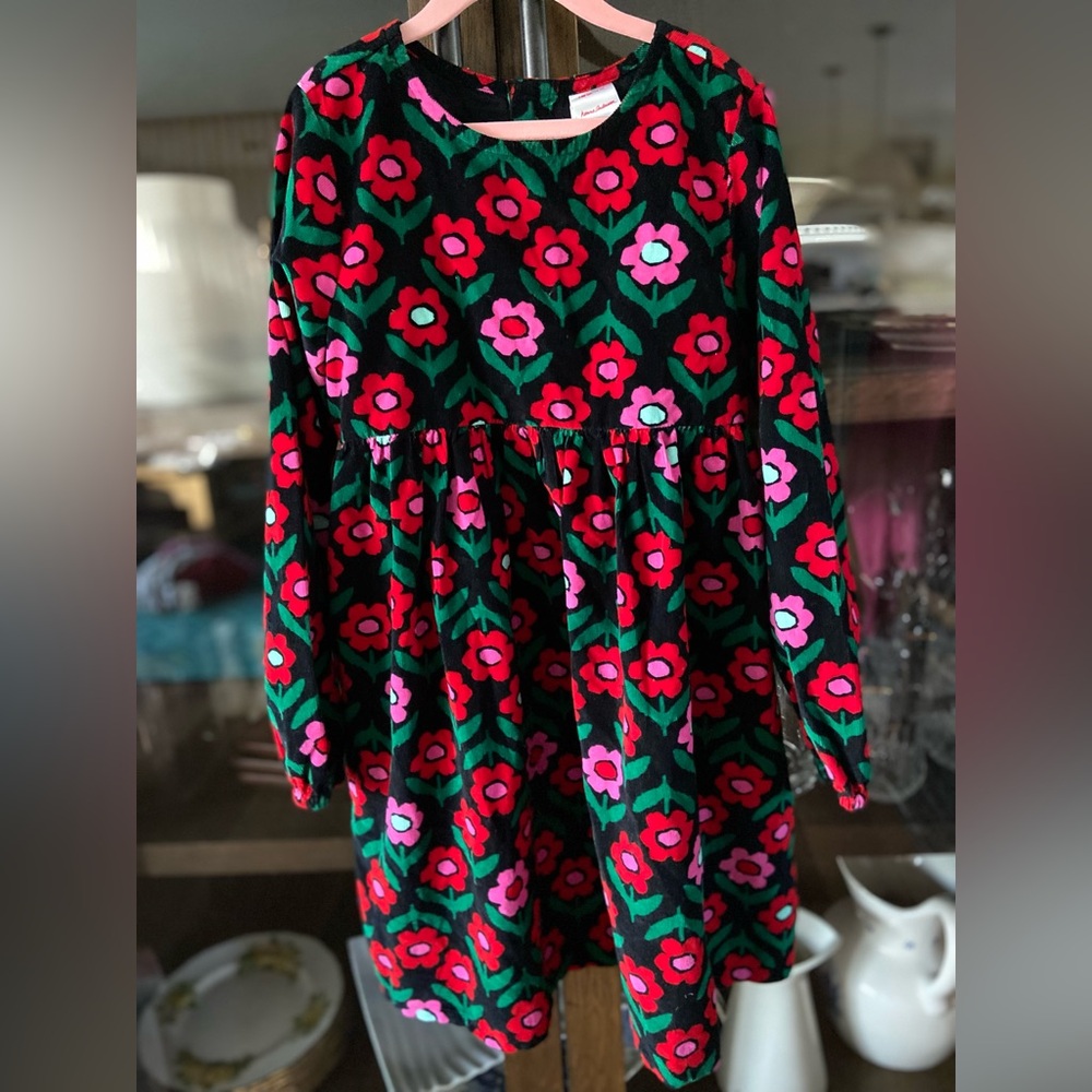 Hanna Andersson long sleeve skater dress with pockets 
Size 10
140cm